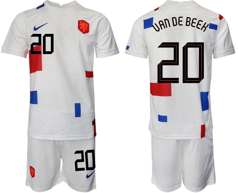 Men 2022 World Cup National Team Netherlands away white #20 Soccer Jersey